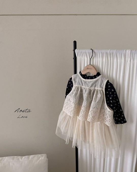 [AOSTA]Lace Jenny OpenVest