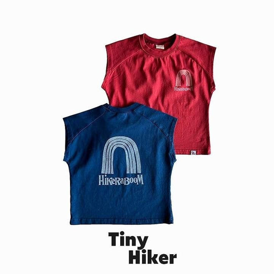 [TinyHiker]rainbow raglan T