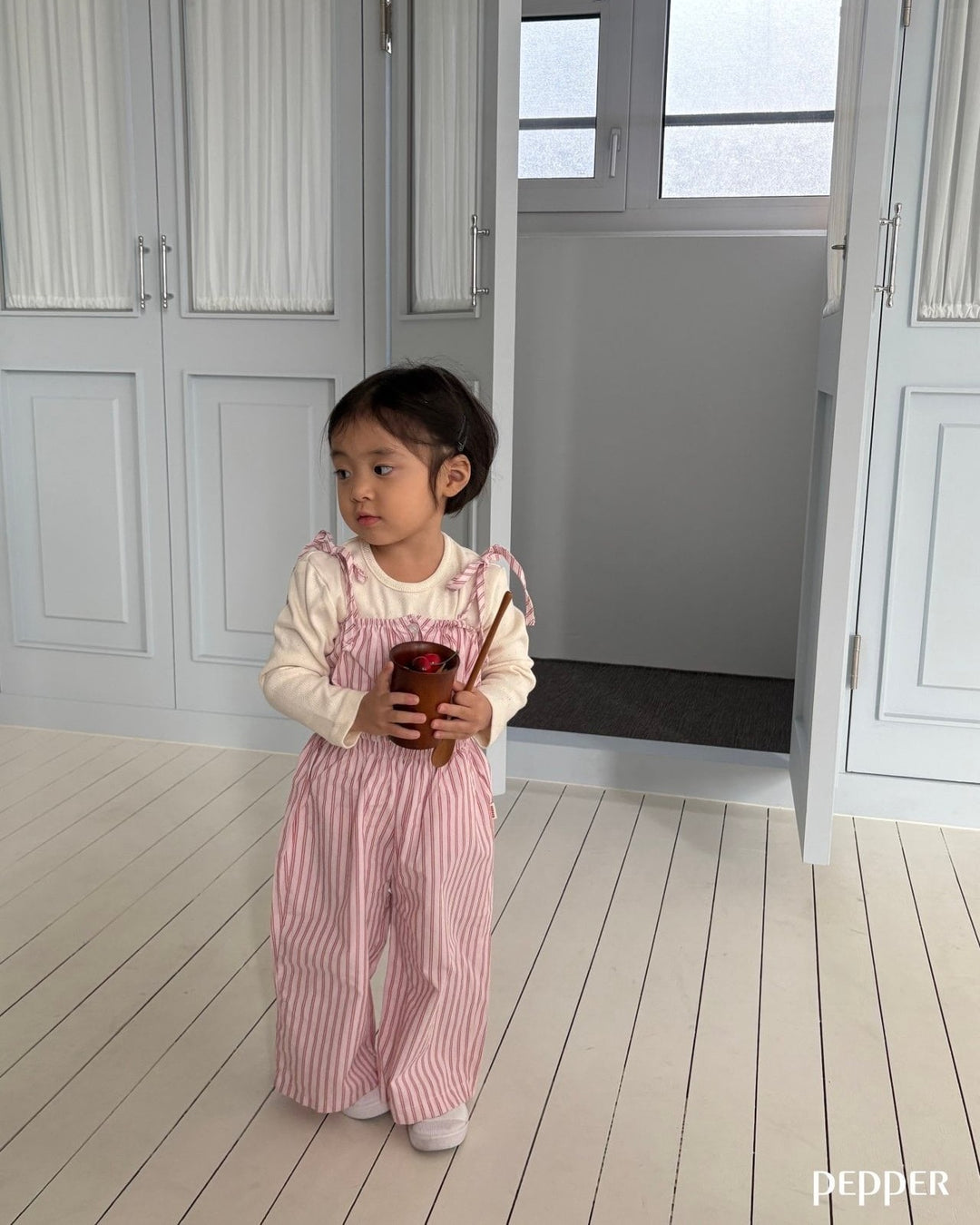 [pepper]stripe gaucho pants