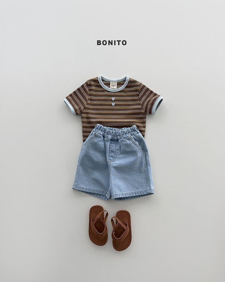 [BONITO]stripe rib T