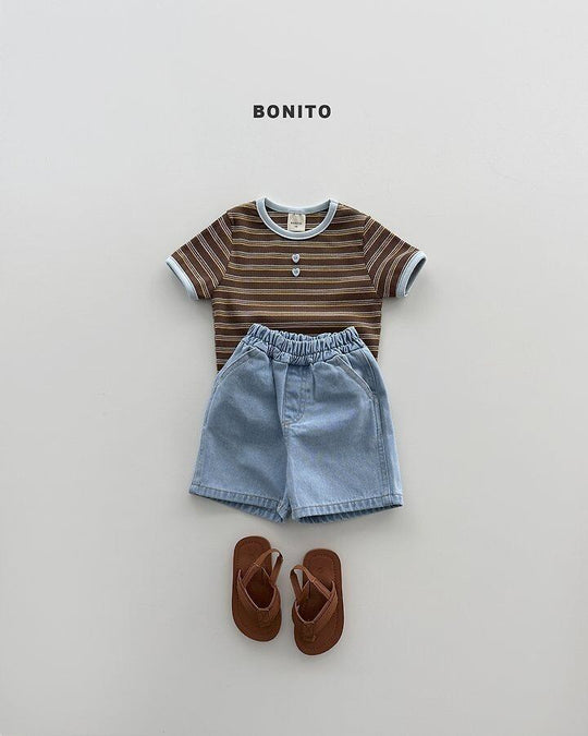 [BONITO]stripe rib T