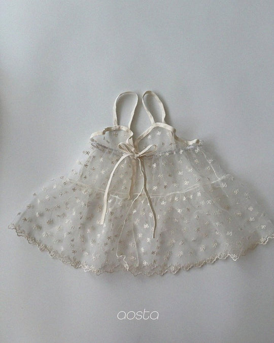 [AOSTA]Lace Ribbon OpenDress