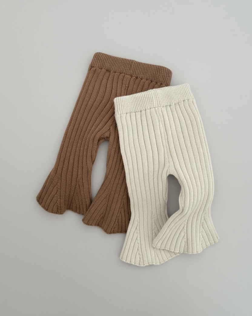 BABYリブニットフレアパンツ