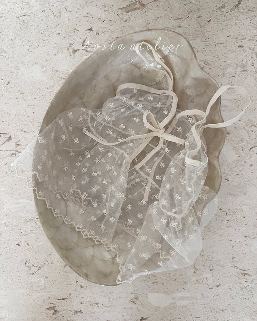 [AOSTA]Lace Ribbon OpenDress