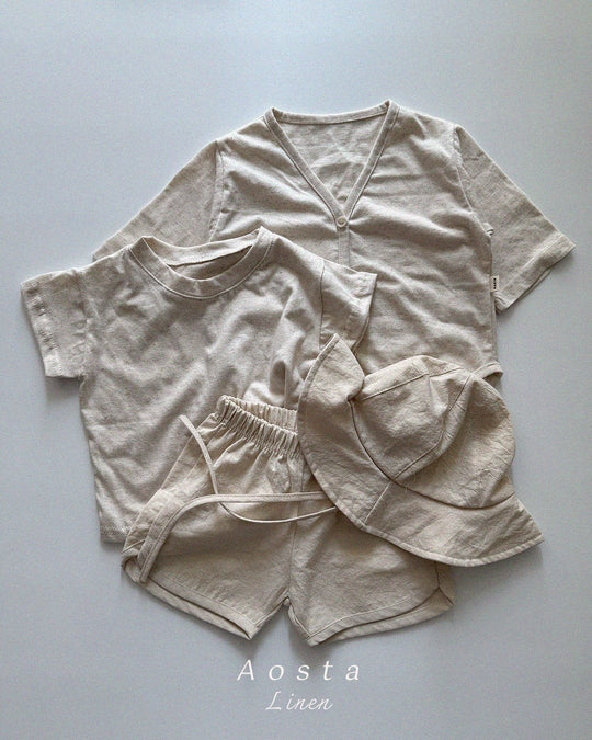 [aosta]linen short sleeve T
