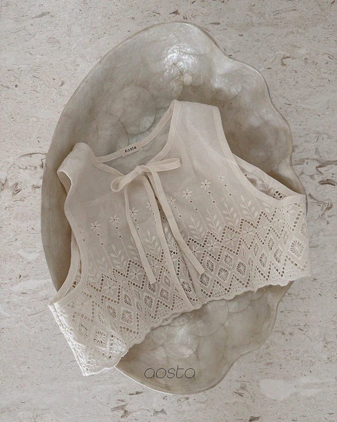 [AOSTA]Lace Jenny OpenVest