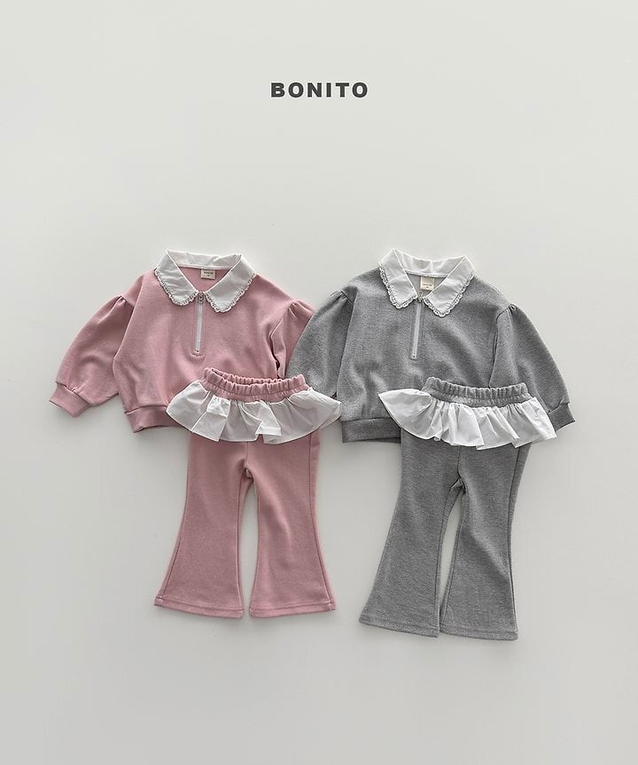 [BONITO]シャーリングカラーセットアップ