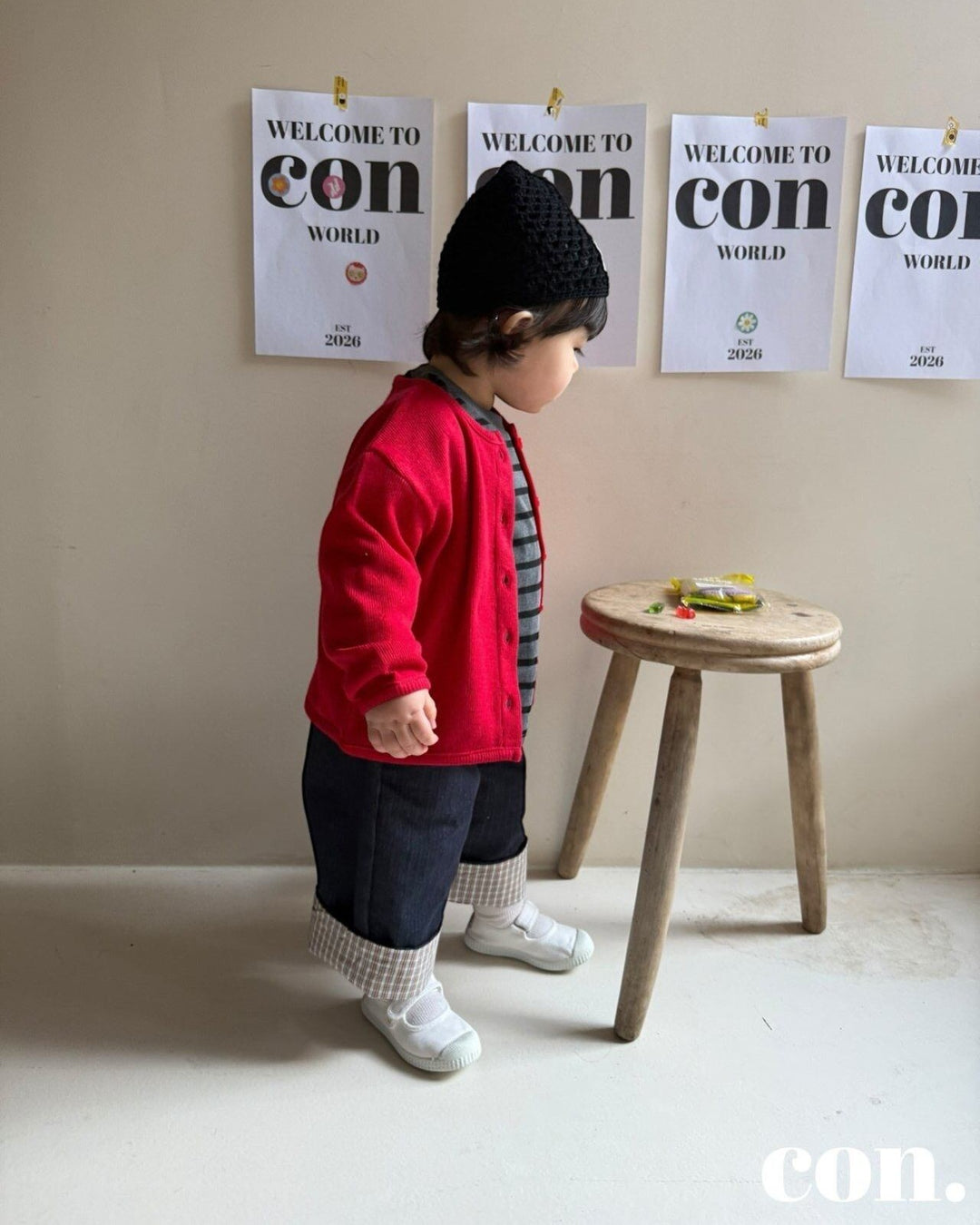 [con]Roll-Up Non-Fade Denim