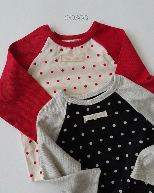 [AOSTA]Dot Raglan T