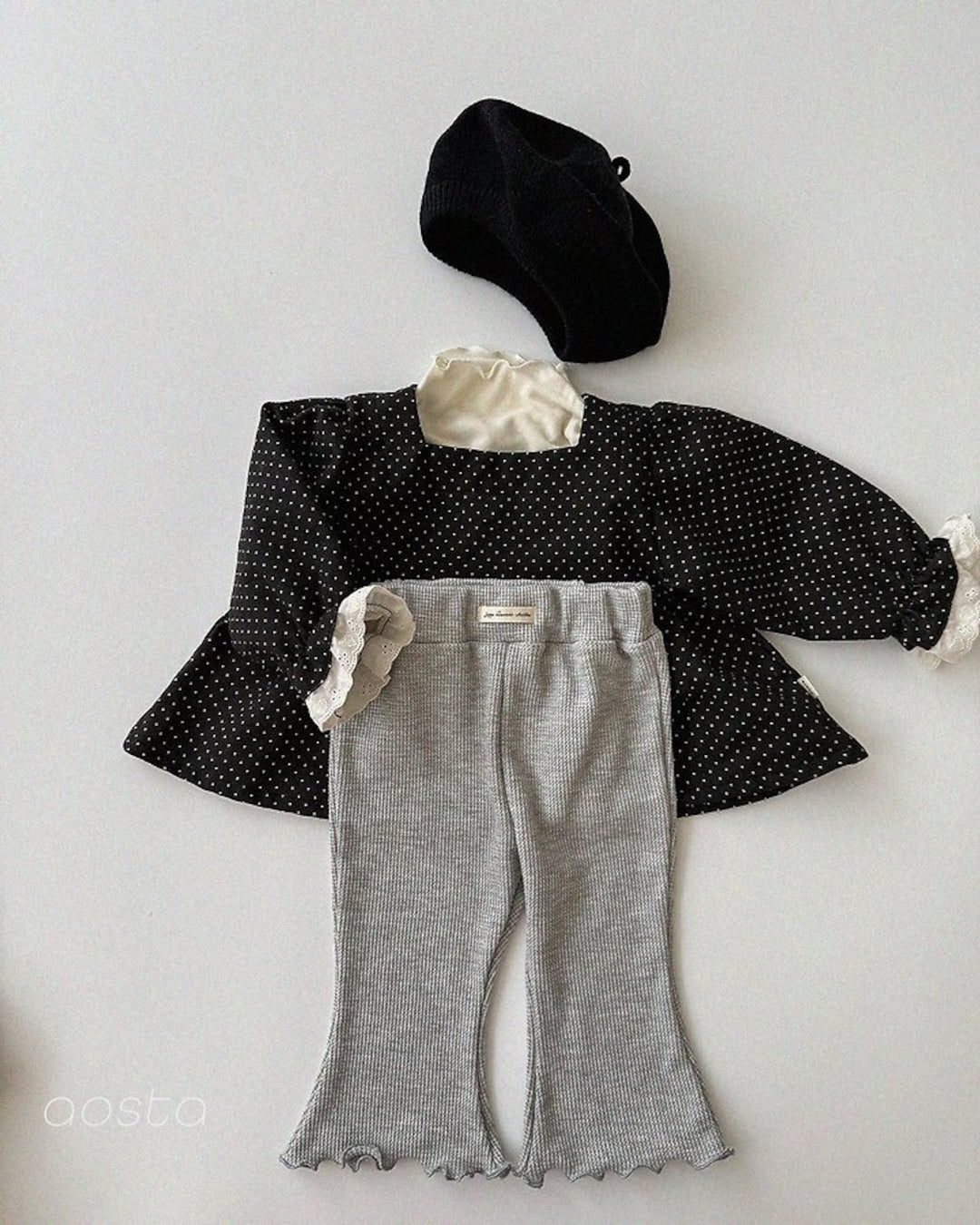 [AOSTA]Milk Dot Blouse