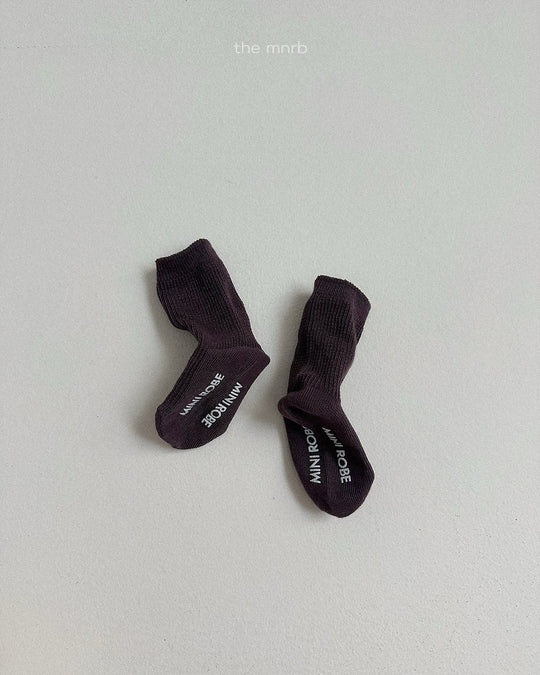 [minirobe]Basic Waffle Socks 3Set