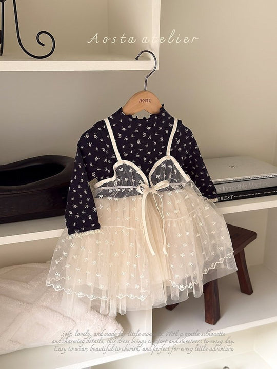 [AOSTA]Lace Ribbon OpenDress