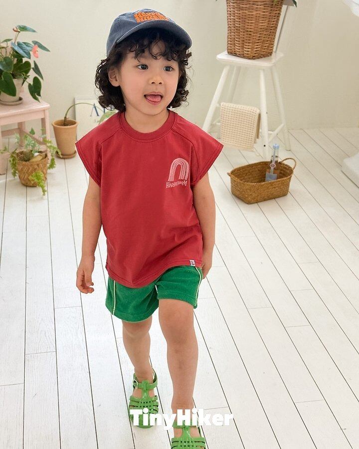 [TinyHiker]rainbow raglan T