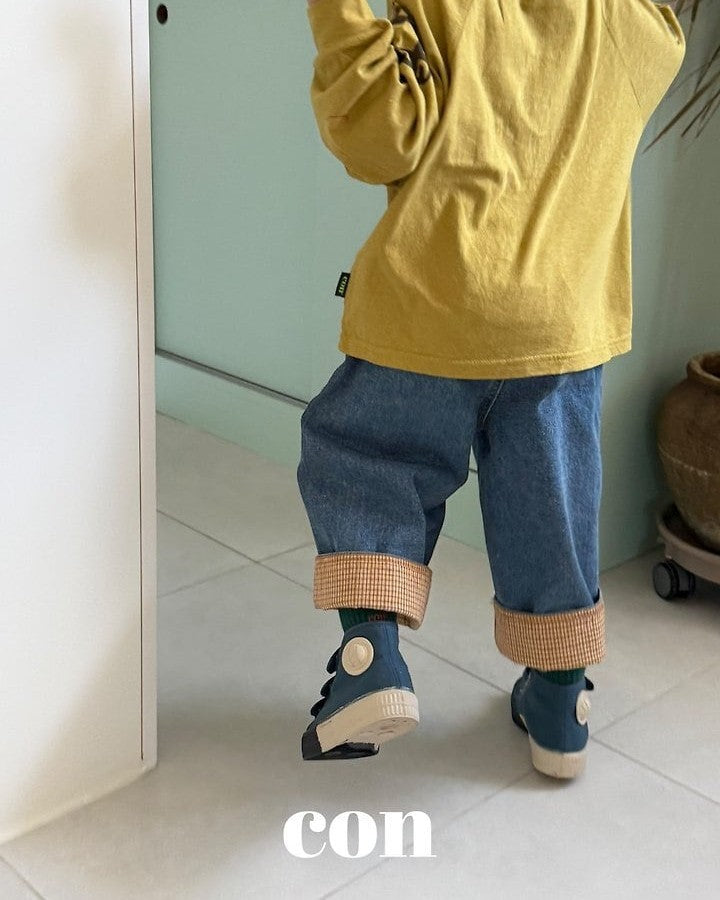 [con]Washed Roll-Up Denim
