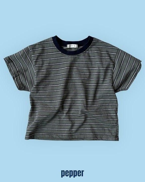 [pepper]striped short sleeve T