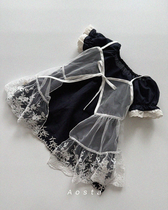 [aosta]lace open dress