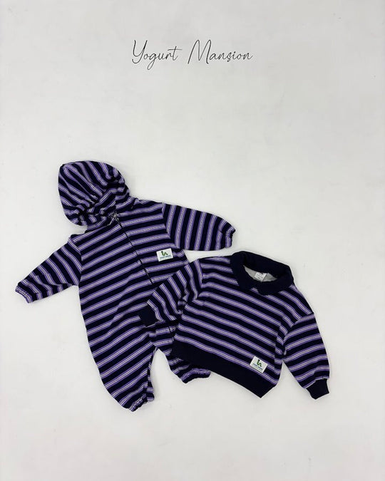 [yogurt mansion]stripe hoodie suits