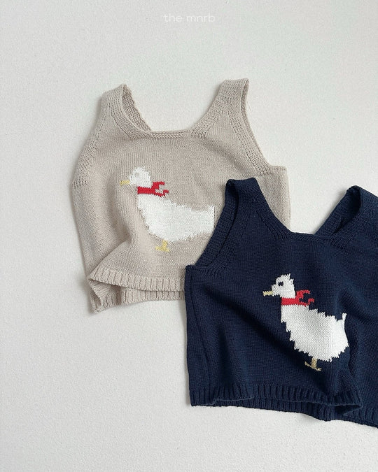 [minirobe]Duck Knit Vest