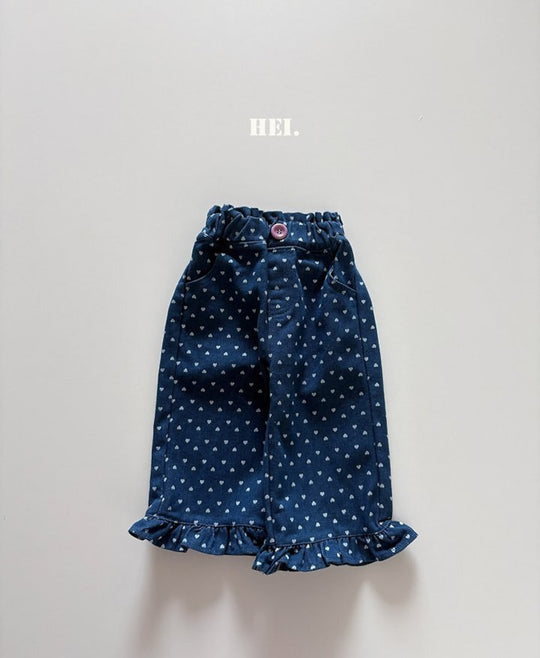 [Hei]フリルデニムPT