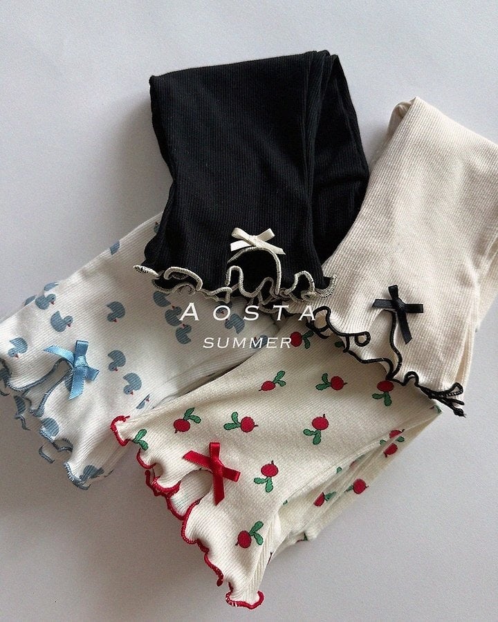 [aosta]lip ribbon pants