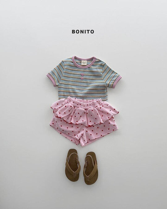 [BONITO]mini heart frill pants