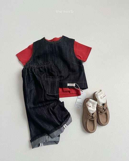 [minirobe]Non-Fade Denim Pants