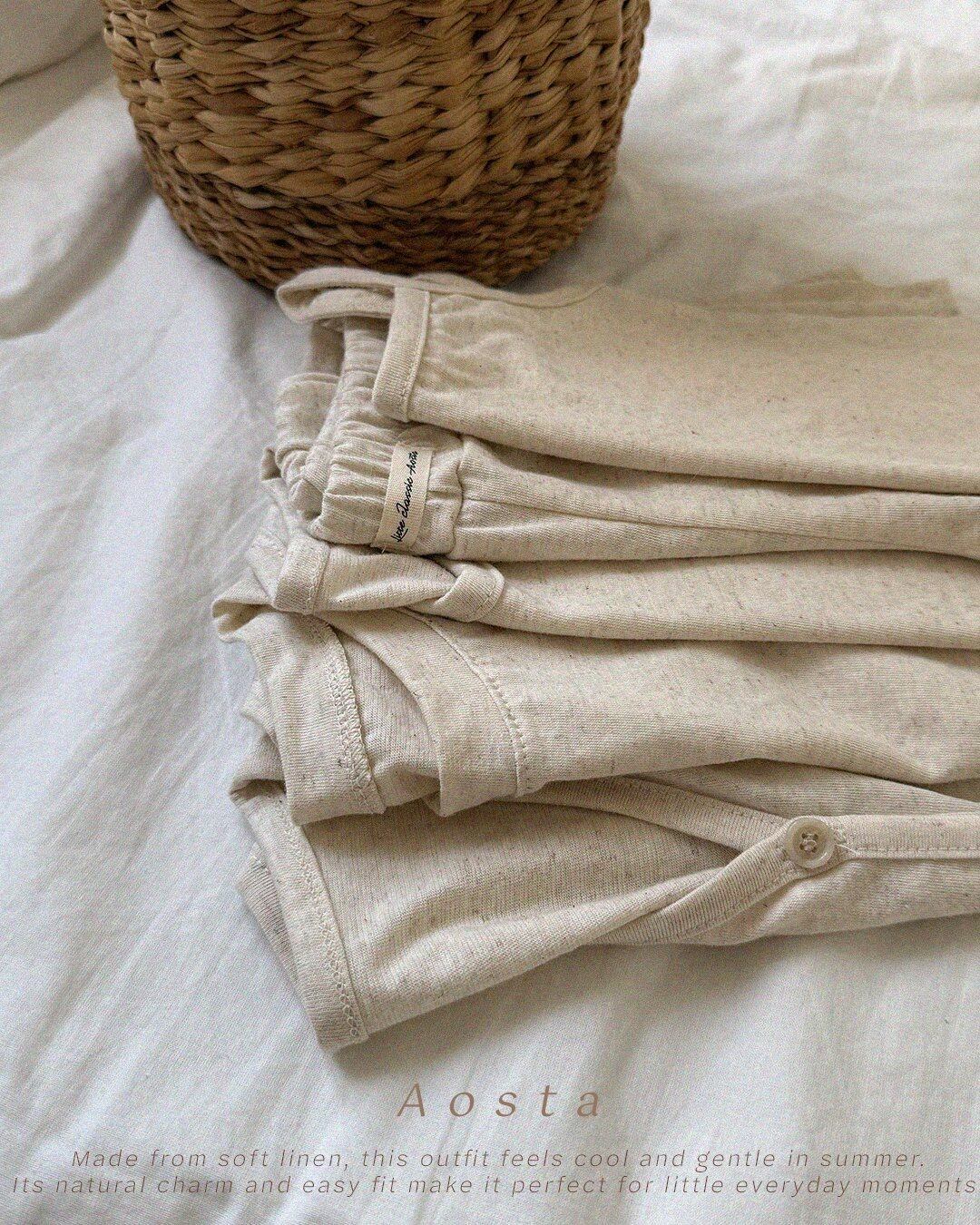 [aosta]linen sleeveless T