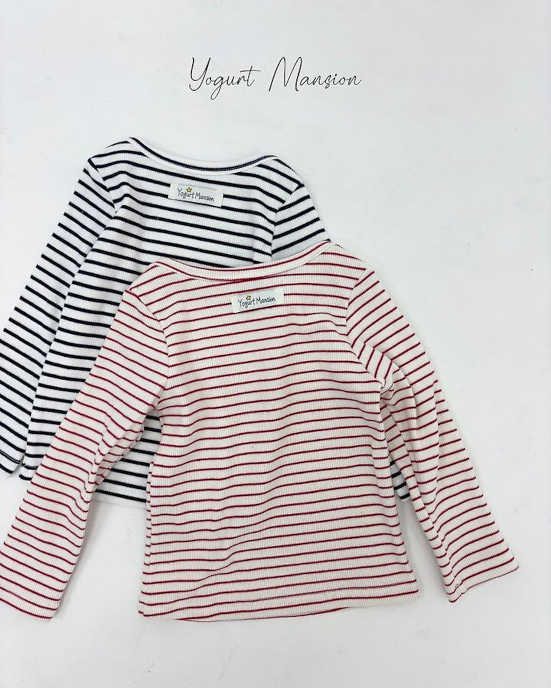 [yogurt mansion]rib stripe T