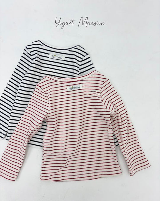 [yogurt mansion]rib stripe T