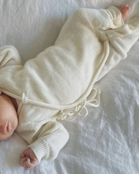 Merino Knit Baby Kimono Overall Suit［SUSUKOSHI］