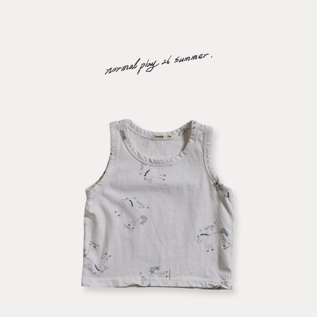 [NORMAL PLAY]pony sleeveless shirt
