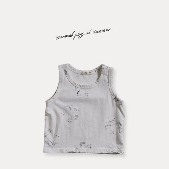 [NORMAL PLAY]pony sleeveless shirt