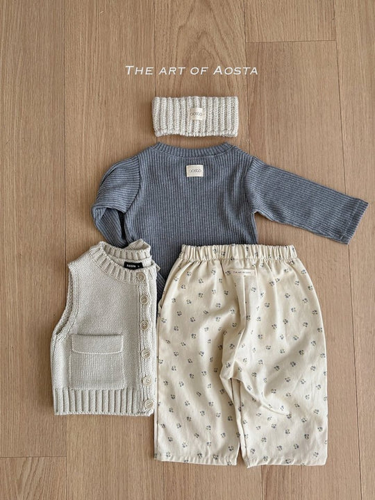 [AOSTA]Knit Cookie Vest