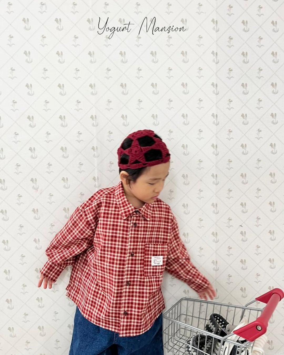 [yogurt mansion]check shirt