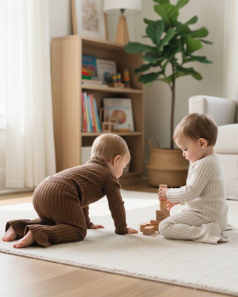 BABYリブニットフレアパンツ