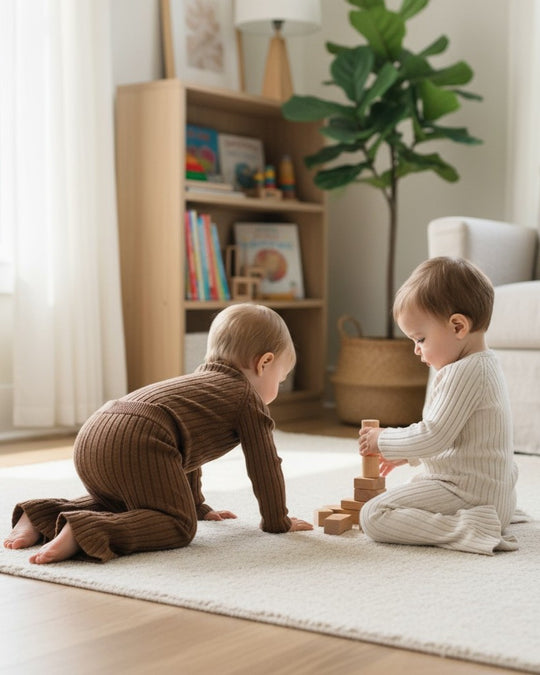 BABYリブニットフレアパンツ