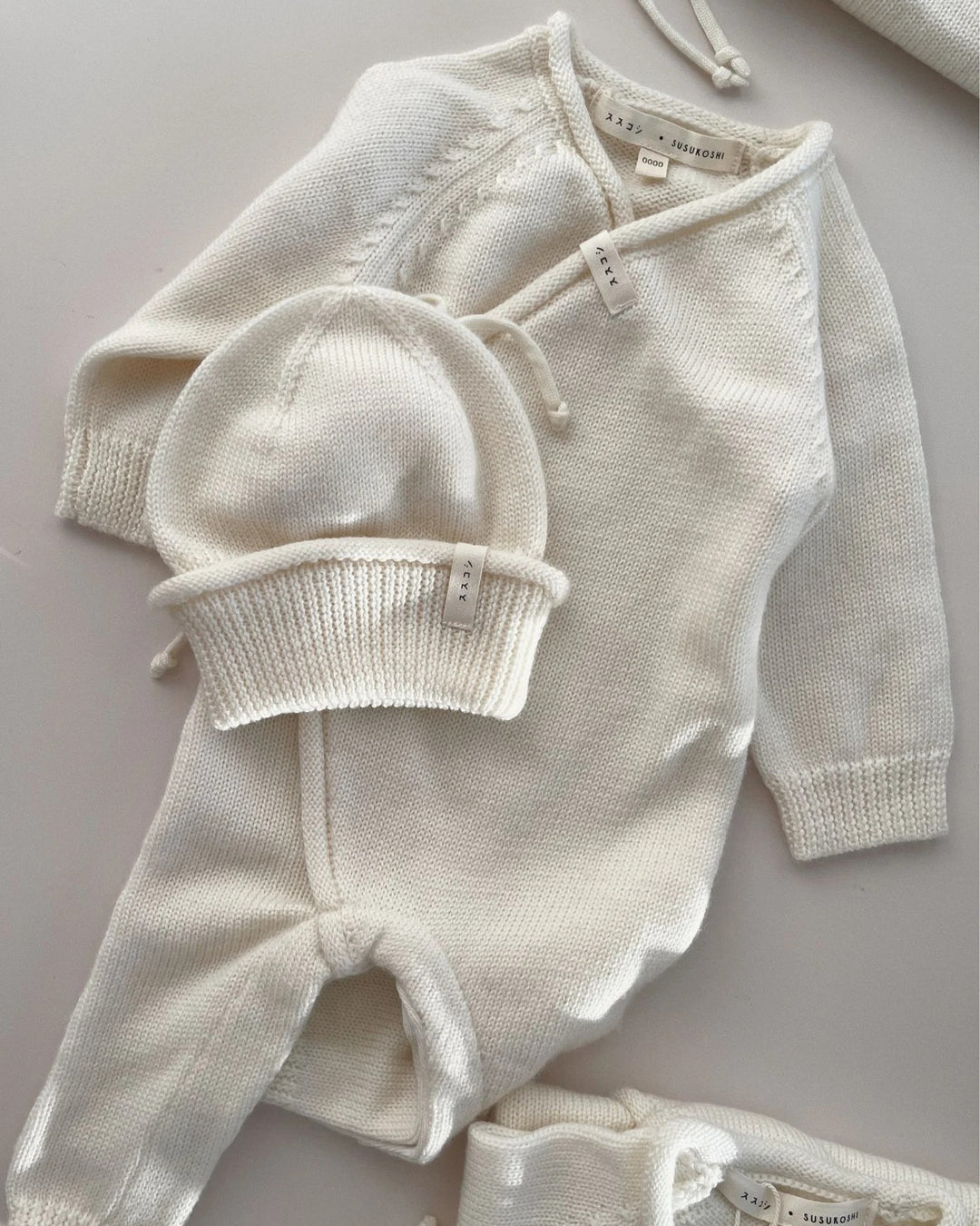 Merino Knit Baby Kimono Overall Suit［SUSUKOSHI］
