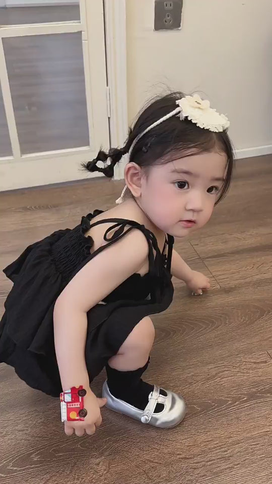 リボンマークシャーリングキャミロンパース