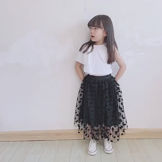 ドットチュールスカート