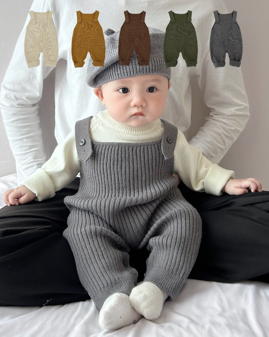 テレコリブニットサロペット