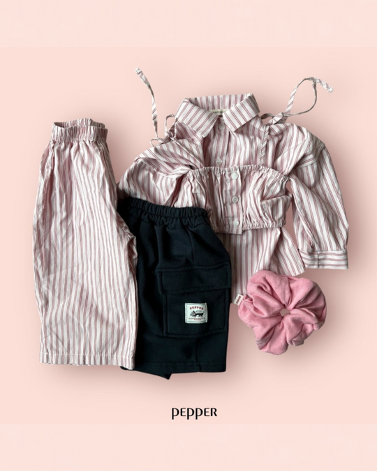 [pepper]stripe shirt