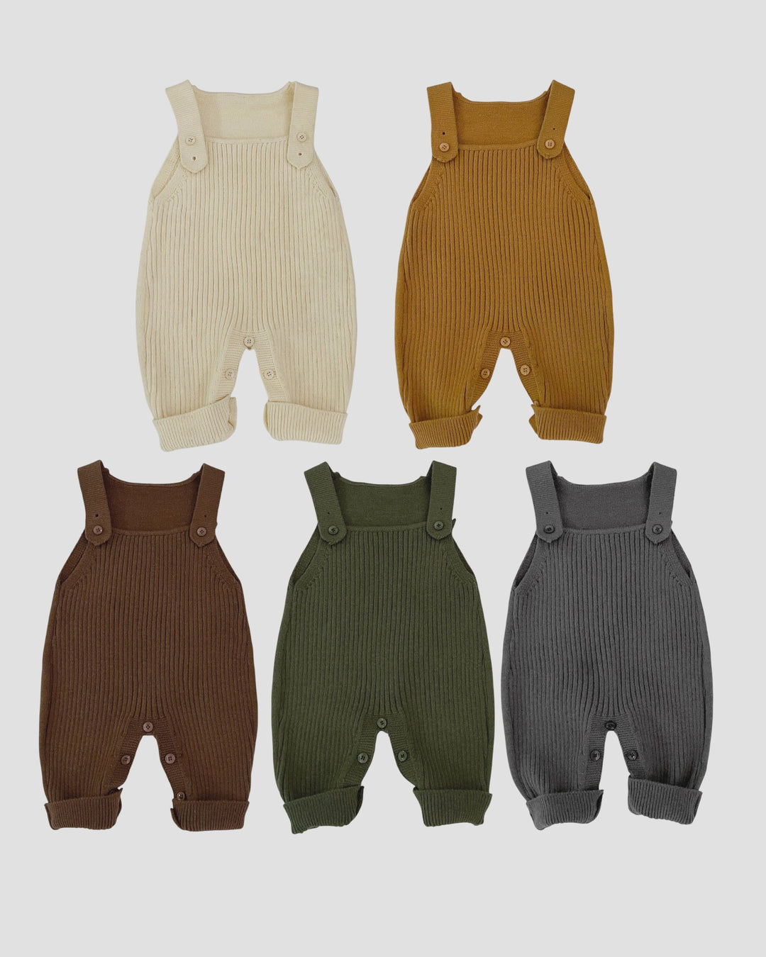 テレコリブニットサロペット