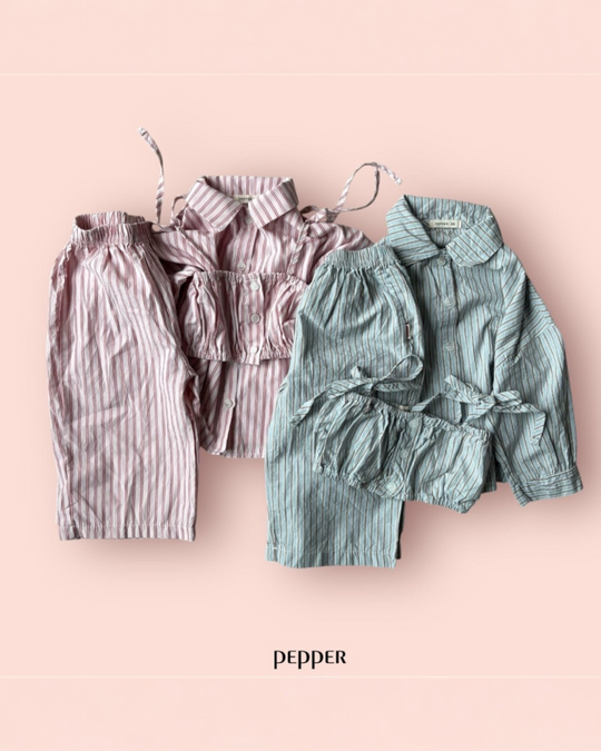 [pepper]stripe gaucho pants