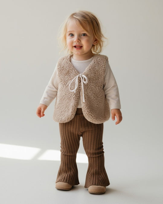 BABYリブニットフレアパンツ