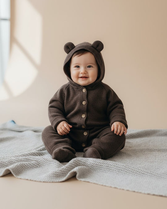 ねこ耳フーディニットロンパース