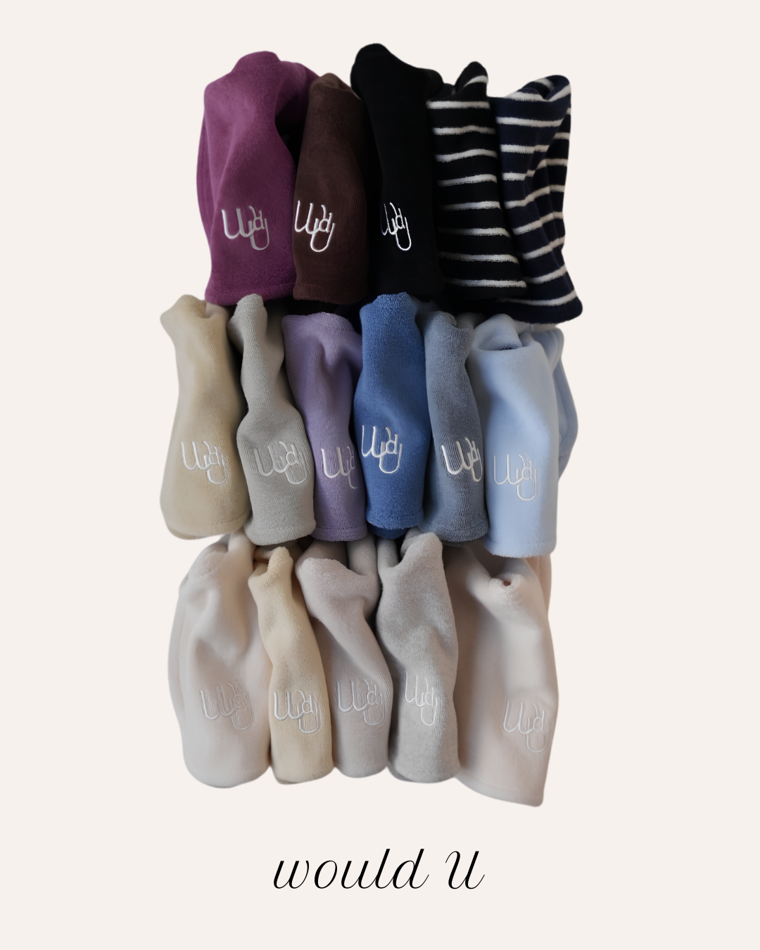 [would U]cloud terry bibs"16色"
